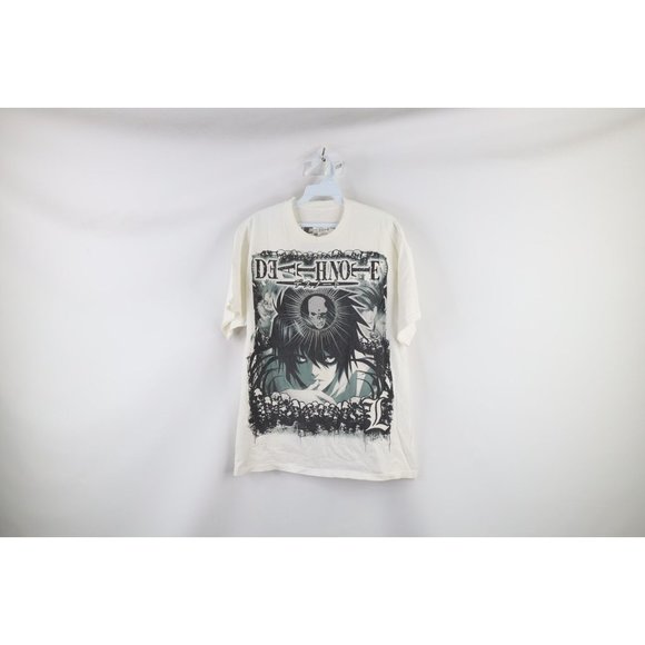 Vintage Death Note Shonen Jump Mens Medium Spell Out Anime Manga T-Shirt White